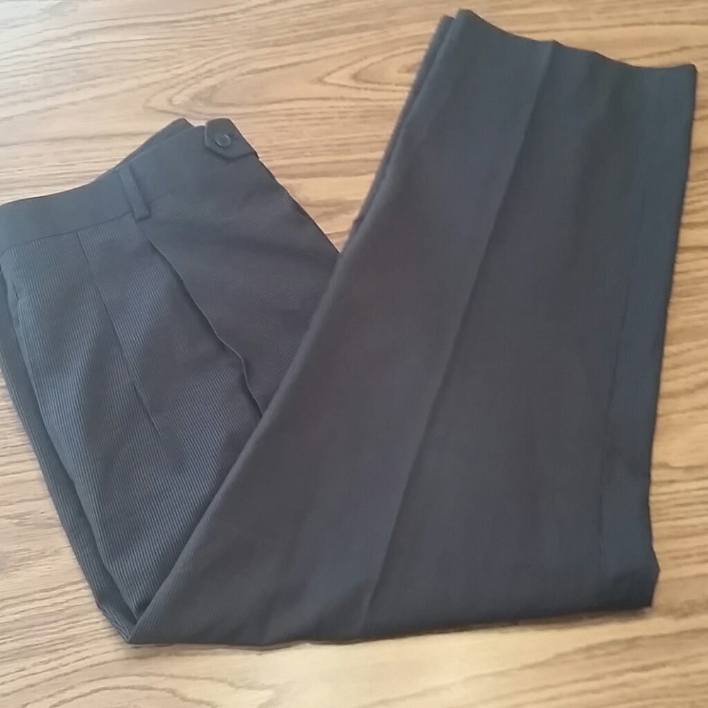 Mazzoni dress pants, 40x28, black/white stripes